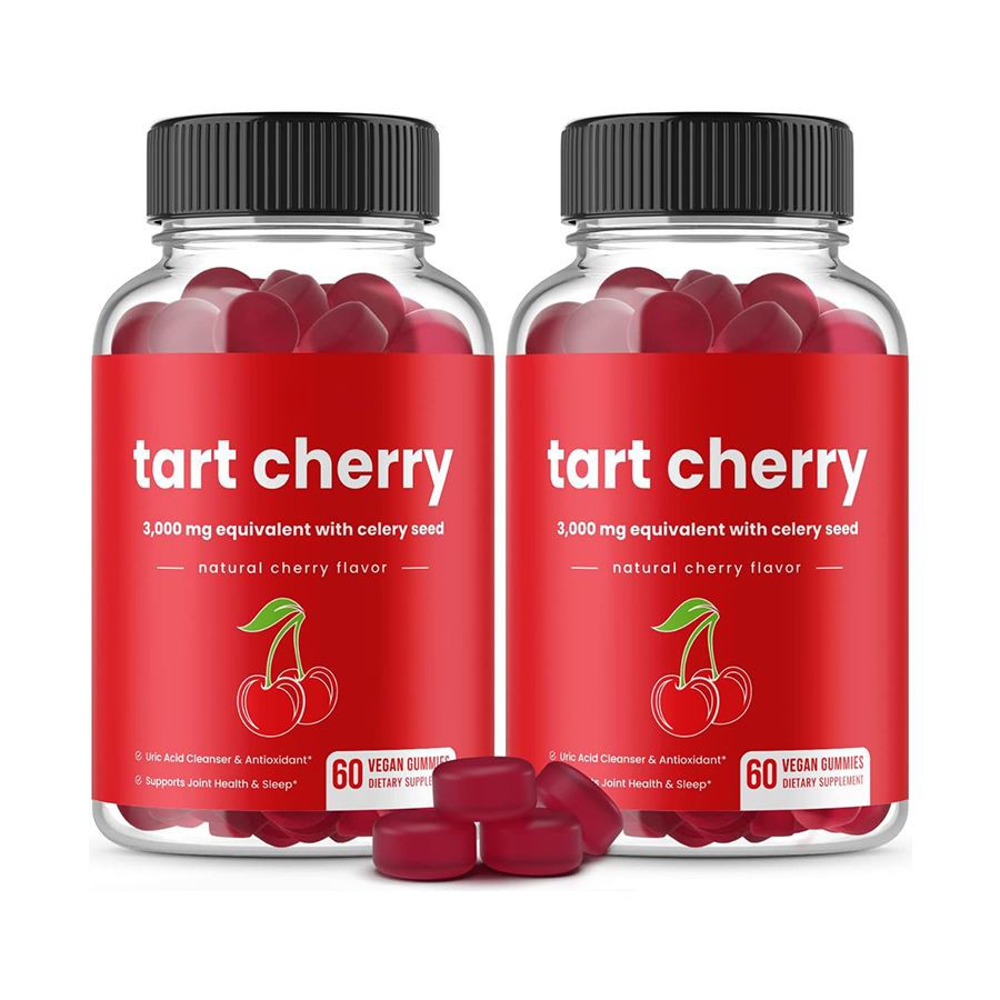 Tart Cherry & Seleg Seed Vegan Gummy Naturalne wsparcie dla przeciwutleniaczy kwasu moczowego obrony przeciwutleniającego i codziennego samopoczucia