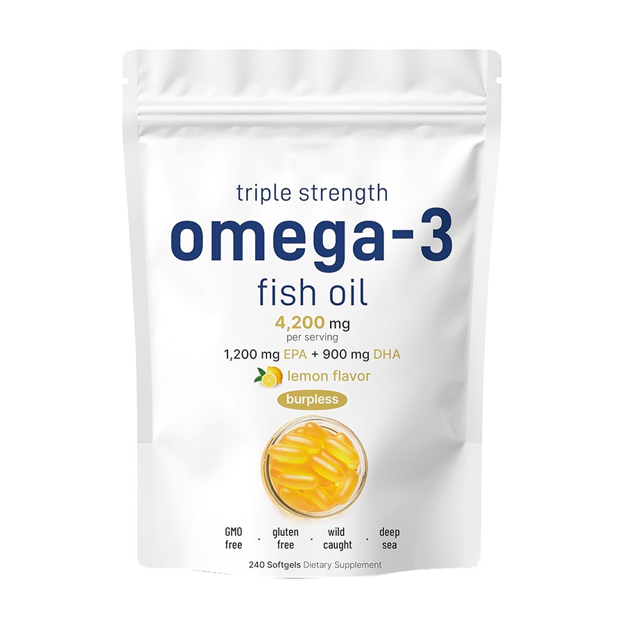Olej rybny Omega 3 o potrójnej sile dzięki mikroskładnikom Witamina Anioły